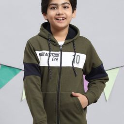 Monte Carlo Boys Typography Printed Hooded Front-Open Sweatshirt-picture-24