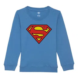 DC by Wear Your Mind Unisex Kids Blue Printed Sweatshirt-picture-38
