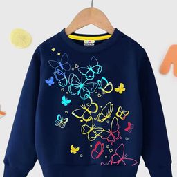 KUCHIPOO Girls Graphic Printed Long Sleeves Fleece Pullover-image-22