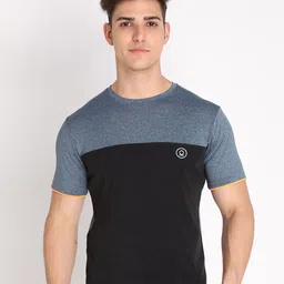 Chkokko Men Blue & Black Outdoor T-shirt image 1