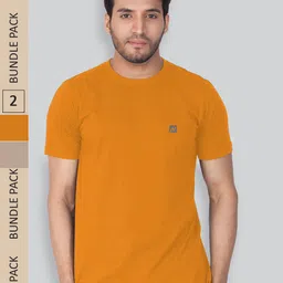 LUX NITRO Pack Of 2 Round Neck Blend Lounge T-shirt-picture-55