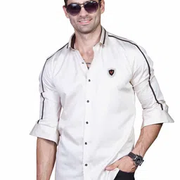 ALMATY Comfort Slim Fit Spread Collar Cotton Casual Shirt-picture-17