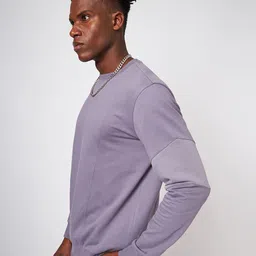 CAVA Round Neck Cotton Patchwork Sweatshirt-picture-22