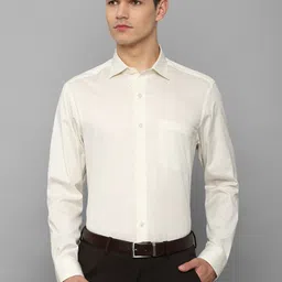 Louis Philippe Men White Slim Fit Pure Cotton Formal Shirt-image-23