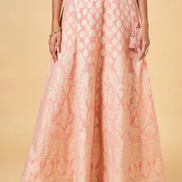 RANGMANCH BY PANTALOONS Ethnic Motifs Woven Design Flared Maxi Skirt-picture-35