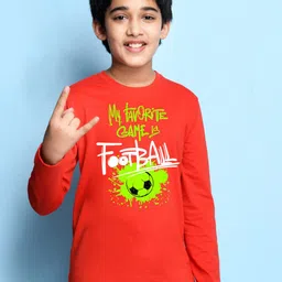 NUSYL Boys Red Printed T-shirt-picture-10