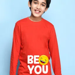 NUSYL Boys Red Printed Sleeves T-shirt-picture-19