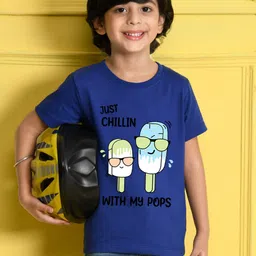 NUSYL Boys Blue Printed T-shirt-picture-12