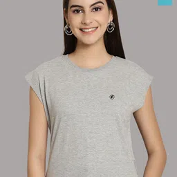 Friskers Women Grey 2 Extended Sleeves T-shirt-image-64