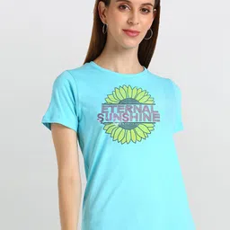 shashvi Women Blue Printed T-shirt-image-24