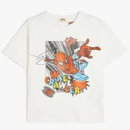 Koton Boys Graphic Printed Round Neck Cotton Spider-Man T-shirt-picture-31