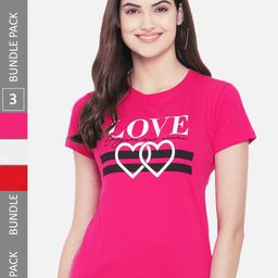 Fabflee Pack Of 3 Printed Cotton T-shirts-picture-40