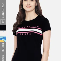 Fabflee Pack Of 3 Printed Cotton Casual T-shirt-picture-11