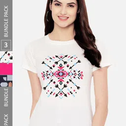 Fabflee Pack Of 3 Printed Cotton T-shirts-picture-17