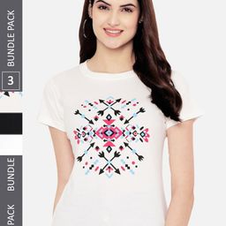Fabflee Pack Of 3 Printed Cotton T-shirt-picture-29