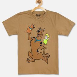 Kids Ville Boys Brown Scooby Doo Printed Pure Cotton T-shirt-picture-31