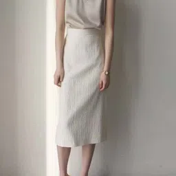 LULU & SKY Crinkle-effect Midi Skirt-picture-34