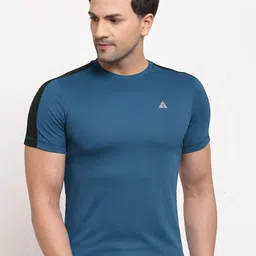 ATHLISIS Men Blue Active Quick Dry Crew Neck T-shirt-picture-16