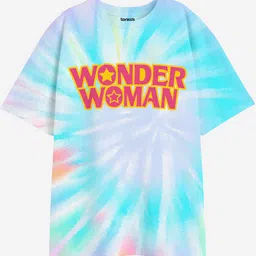 BONKIDS Girls Tie & Dye Printed Drop-Shoulder Sleeves Cotton Oversized T-shirt-picture-19