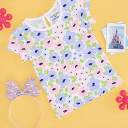 Pantaloons Baby Girls Conversational Printed Applique Casual T-shirt-picture-21
