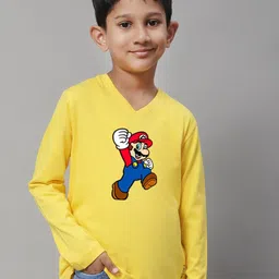 Friskers Boys Graphic Printed V-Neck Cotton T-shirt-picture-27