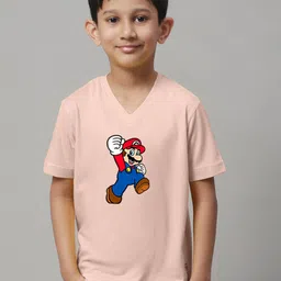 Friskers Boys Graphic Printed V-Neck Cotton T-shirt-picture-31