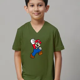 Friskers Boys Graphic Printed V-Neck Cotton T-shirt-picture-21