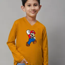 Friskers Boys Printed V-Neck Cotton T-shirt-picture-13