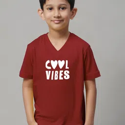 Friskers Boys Typography Printed V-Neck Bio Wash T-shirt-picture-32