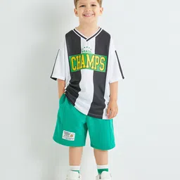 Koton Boys Typography Printed V-Neck Longline T-shirt-picture-15