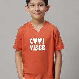 Friskers Boys Typography Printed V-Neck Cotton Bio Wash Regular T-shirt-picture-17