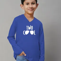 Friskers Boys Typography Printed V-Neck Pure Cotton T-Shirt-picture-47
