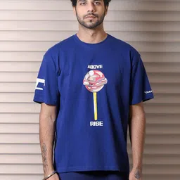 9FIGR Unisex Striped V-Neck Applique T-shirt-picture-36