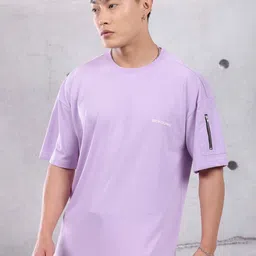 Beyoung Cotton Round Neck Short Sleeves Oversized  Applique Casual T-shirt-image-8