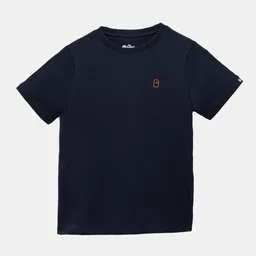 The Souled Store Boys Navy Blue Round Neck Pure Cotton T-shirt-image-6
