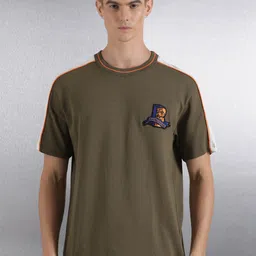 Breakbounce Round Neck Extended Sleeves Cotton T-shirt image 1