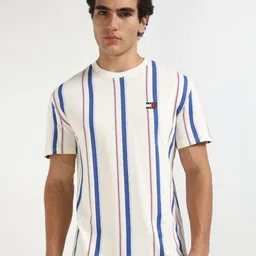 Tommy Hilfiger Men Striped Round Neck Cotton T-shirt-picture-57