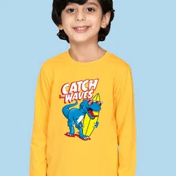 NUSYL Boys Typography Printed Full Sleeve Cotton T-shirt-image-45