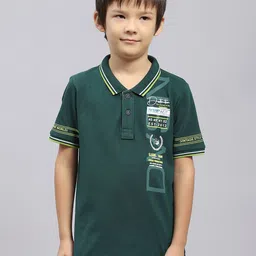 Monte Carlo Boys Graphic Printed Polo Collar Cotton T-shirt-picture-30