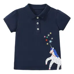 StyleCast x Revolte Girls Graphic Printed Polo Collar Cotton T-Shirt-picture-10