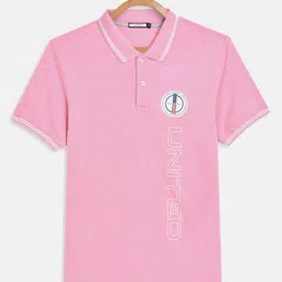 Octave Boys Pink Polo Collar T-shirt image 1