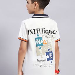 Monte Carlo Boys Typography Printed Polo Collar T-shirt-picture-45