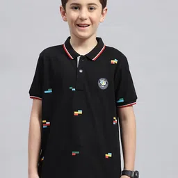 Monte Carlo Boys Polo Collar Short Sleeves Cotton T-shirt-picture-39