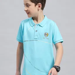 Monte Carlo Boys Polo Collar Cotton T-shirt-image-86