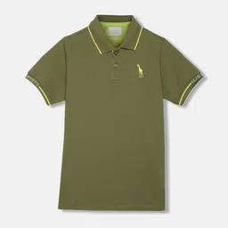 Blue Giraffe Boys Polo Collar Applique T-shirt-picture-31
