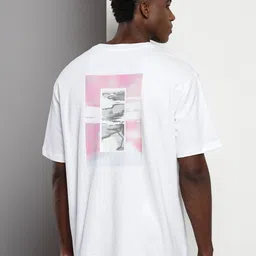 Calvin Klein Jeans Brand Logo Printed Cotton Round Neck Relaxed Fit Applique Casual T-shirt image 1