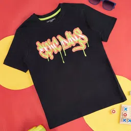Pantaloons Junior Boys Typography Printed Casual Cotton T-shirt-picture-24