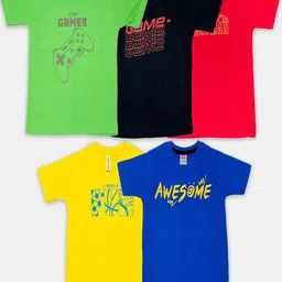 Peerless Wear Boys Pack Of 5 Printed Cotton T-shirts-picture-57