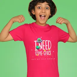 NUSYL Boys Typography Printed Round Neck T-shirt-picture-36