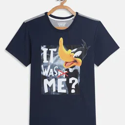 Octave Boys Blue & Multicoloured Looney Tunes Printed Applique T-shirt-picture-16